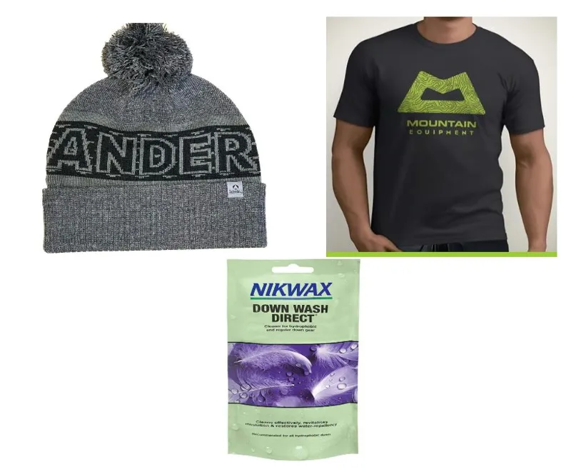 Extra Large Terrain Grey Mountain Equipment T shirt grey hat and nixwax 100ml